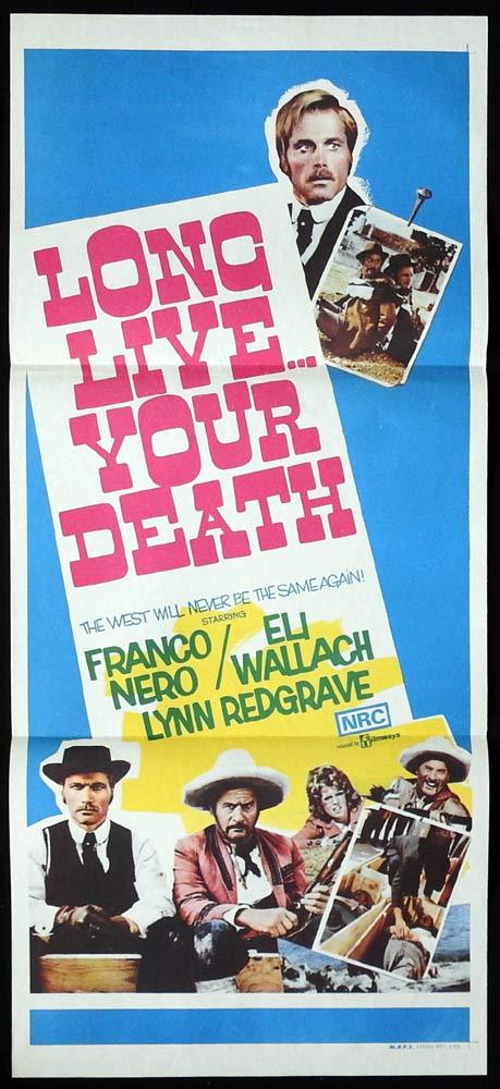LONG LIVE YOUR DEATH Original Daybill Movie poster Franco Nero Spaghetti Western