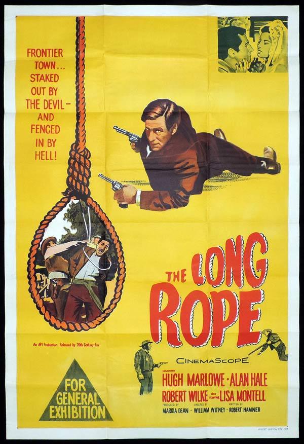 THE LONG ROPE One Sheet Movie Poster Hugh Marlowe