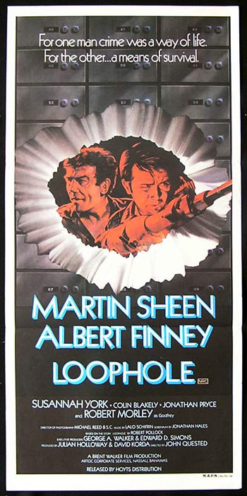 LOOPHOLE Original Daybill Movie Poster Martin Sheen Albert Finney