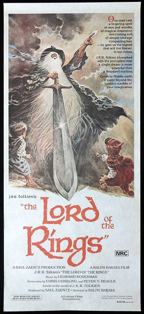 LORD OF THE RINGS Original Daybill Movie Poster Ralph Bakshi