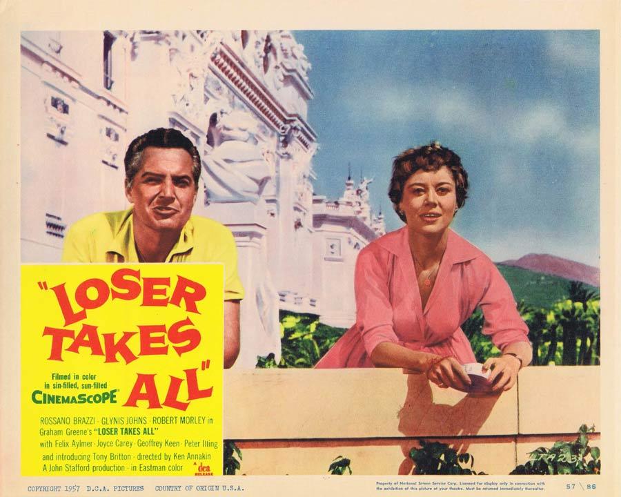 LOSER TAKES ALL Lobby Card 7 Glynis Johns Rossano Brazzi