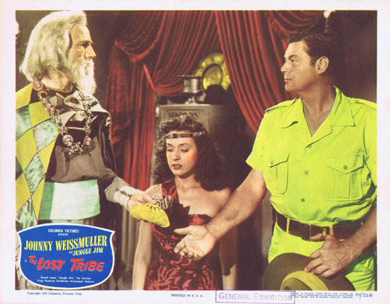 THE LOST TRIBE 1949 Lobby Card 2 Jungle Jim Johnny Weissmuller
