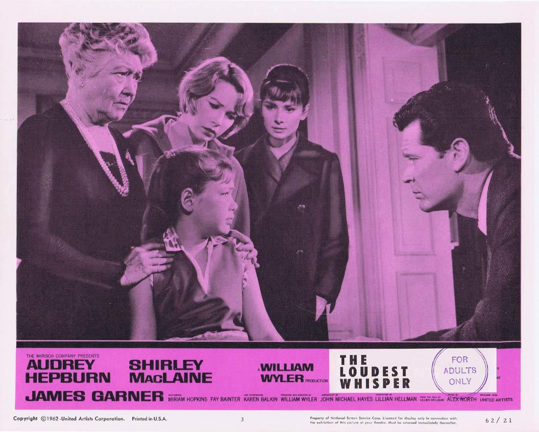 THE LOUDEST WHISPER Lobby Card 3 Shirley MacLaine Audrey Hepburn Childrens Hour