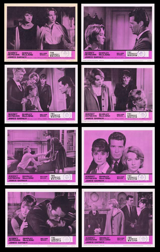 THE LOUDEST WHISPER aka CHILDREN’S HOUR Original Lobby Card set Audrey Hepburn