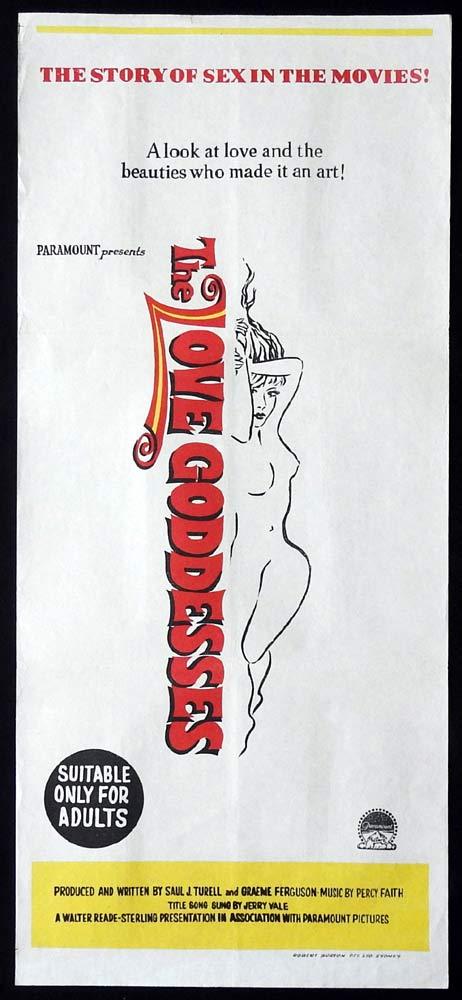 THE LOVE GODDESSES Original Daybill Movie Poster Theda Bara Brigitte Bardot