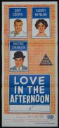 LOVE IN THE AFTERNOON 1957 Audrey Hepburn Australian Daybill Movie Poster