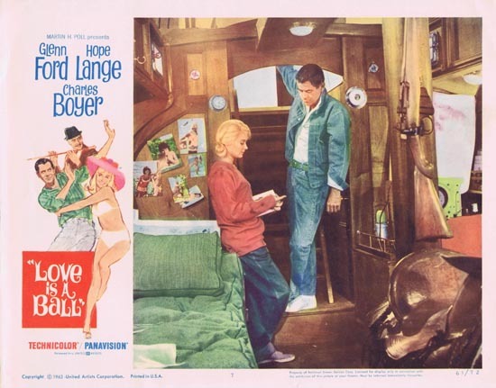 LOVE IS A BALL 1963 Glenn Ford Hope Lange Lobby Card 7