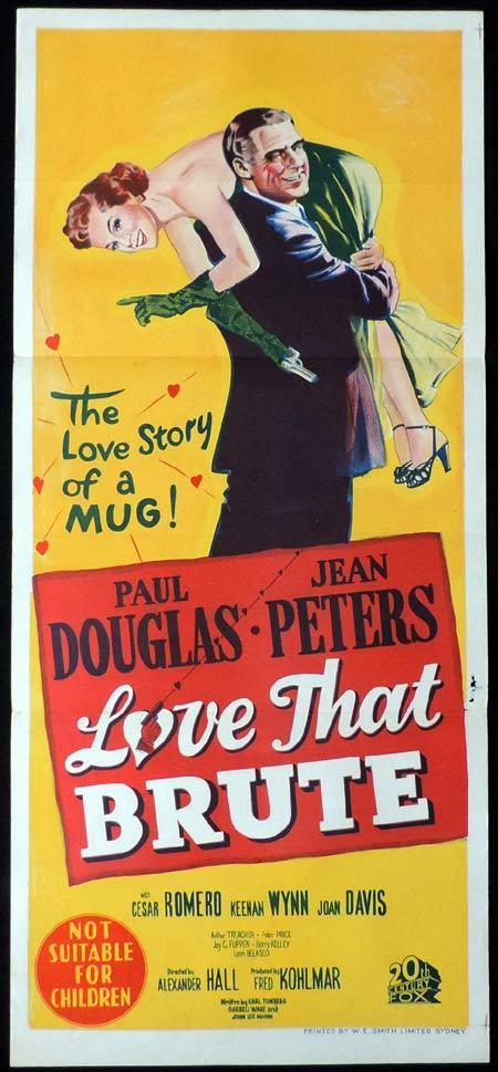 LOVE THAT BRUTE Original Daybill Movie Poster Paul Douglas Jean Peters