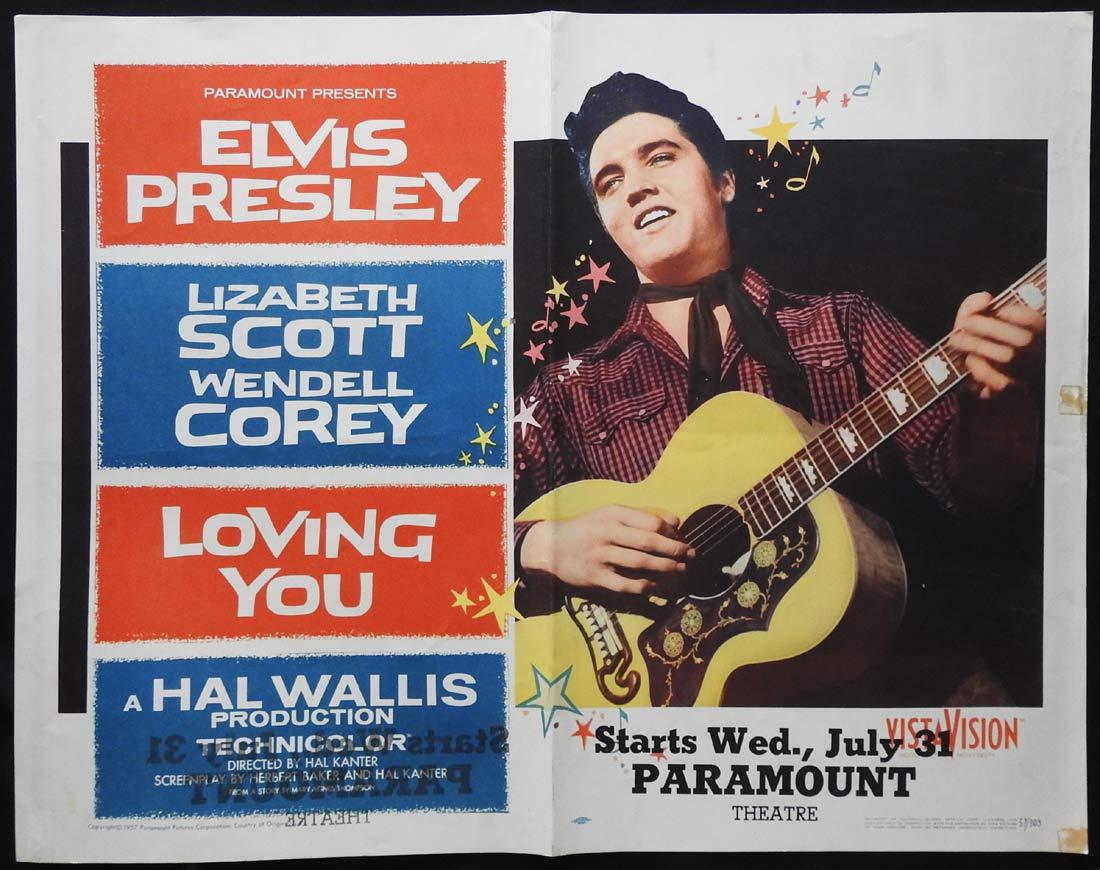 LOVING YOU Original US Half sheet Movie poster Elvis Presley