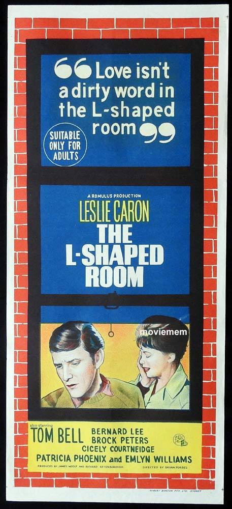 THE L SHAPED ROOM Original Daybill Movie Poster Leslie Caron Tom Bell Anthony Booth