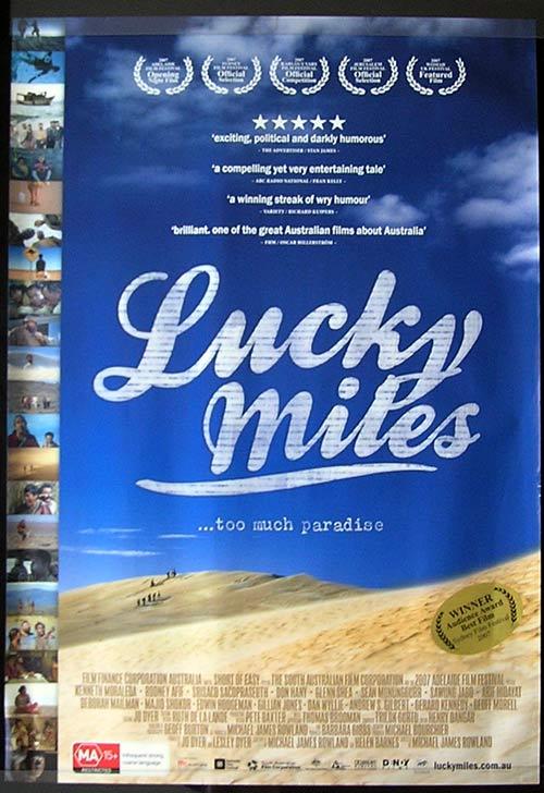 LUCKY MILES Movie poster 2007 Steve Bastoni Australian Cinema One sheet