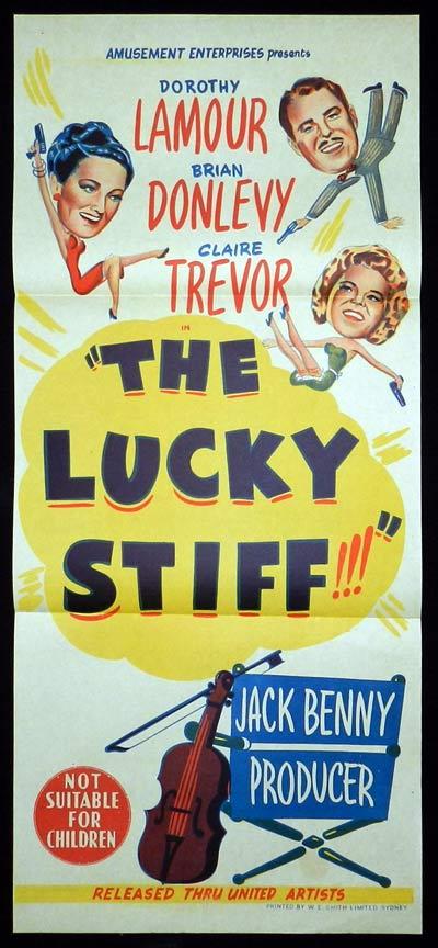THE LUCKY STIFF Original Daybill Movie Poster Jack Benny Dorothy Lamour