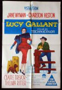 LUCY GALLANT One sheet Movie poster Charlton Heston