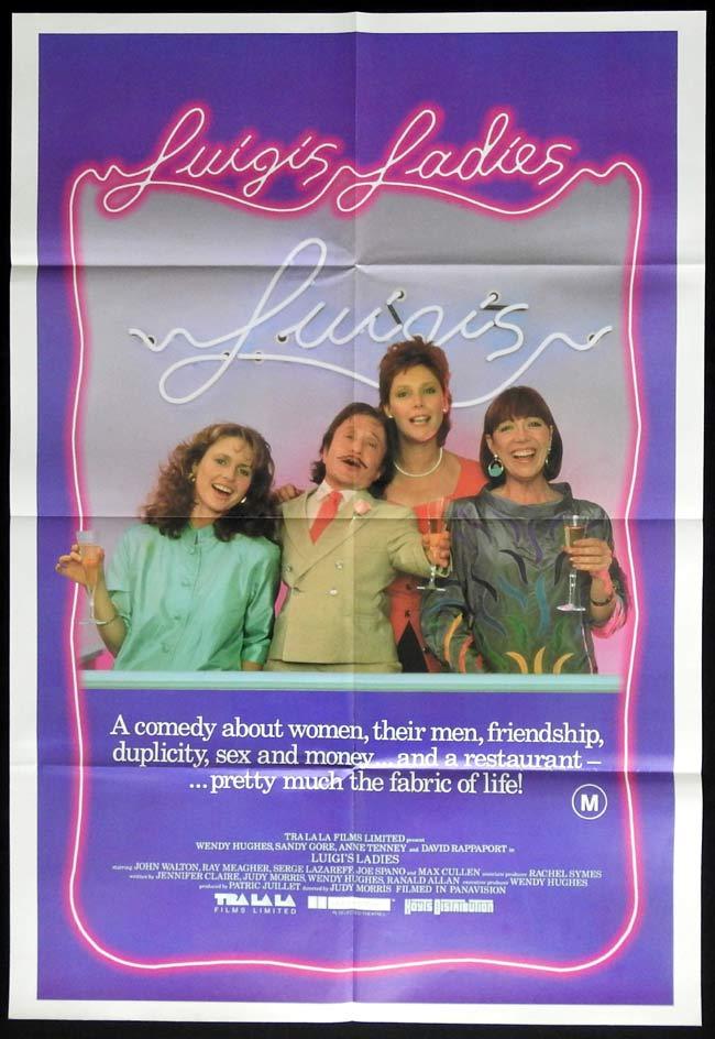LUIGI’S LADIES One sheet Movie poster Judy Morris Wendy Hughes Sandy Gore