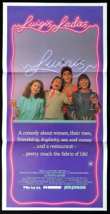 LUIGI’S LADIES 1989 Wendy Hughes VINTAGE Australian Film daybill Movie poster