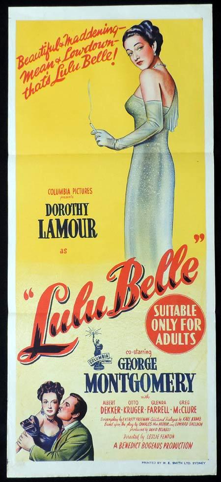 LULU BELLE Original Daybill Movie Poster Dorothy Lamour