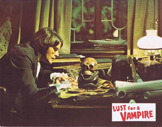 LUST FOR A VAMPIRE 1971 Hammer Horror Lobby card 1 Ralph Bates