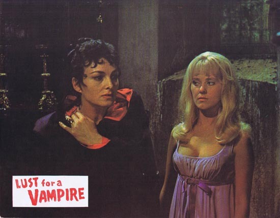LUST FOR A VAMPIRE 1971 Hammer Horror Lobby card 3 Ralph Bates