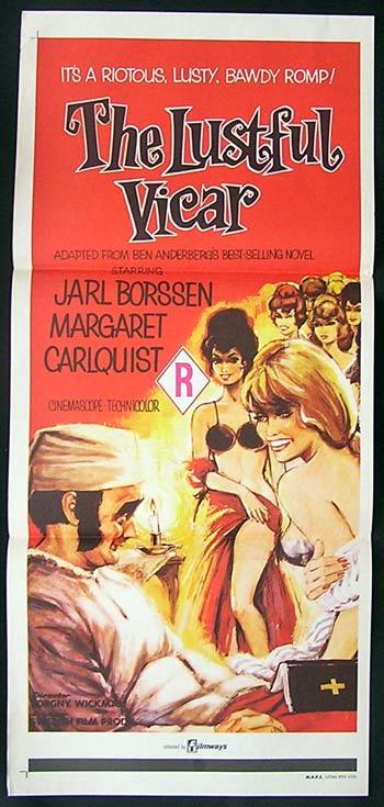 THE LUSTFUL VICAR 1970 Swedish Sex Comedy daybill