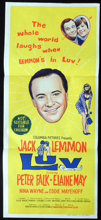 LUV Jack Lemmon Elaine May RARE Daybill Movie poster