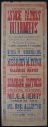 LYNCH FAMILY BELLRINGERS AND GLASSOPHONISTS c1914 Rare Original Theatre poster "B"