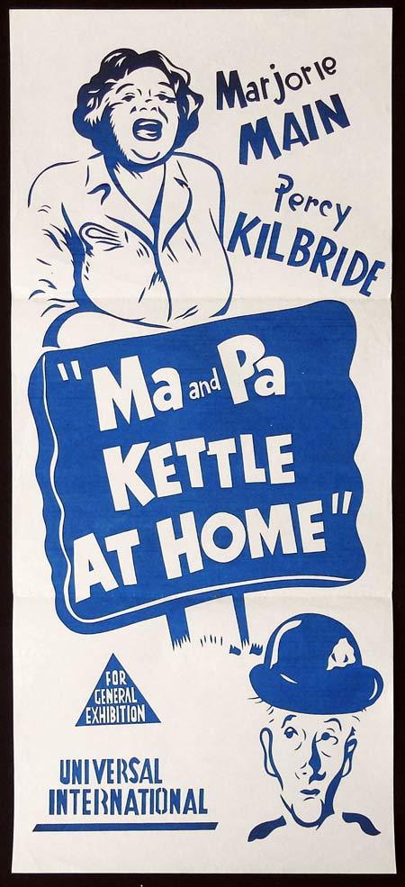 MA AND PA KETTLE AT HOME Original Daybill Movie Poster Marjorie Main Percy Kilbride