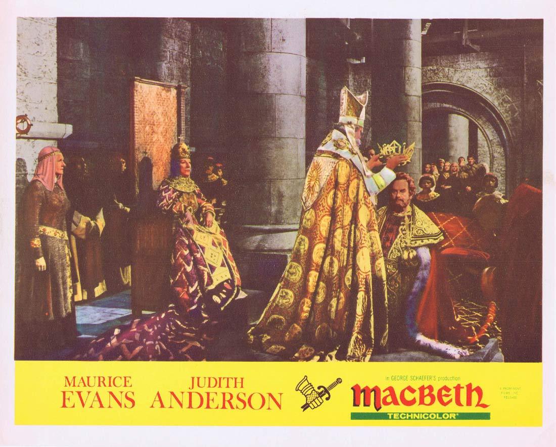 MACBETH Original Lobby Card 2 Dame Judith Anderson Maurice Evans