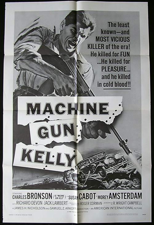 MACHINE GUN KELLY Original One sheet Movie poster Charles Bronson 1968r