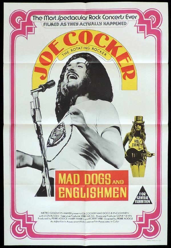 MAD DOGS AND ENGLISHMEN One sheet Movie poster JOE COCKER Rock and Roll