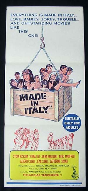 MADE IN ITALY Original Daybill Movie Poster Sylva Koscina Jean Sorel