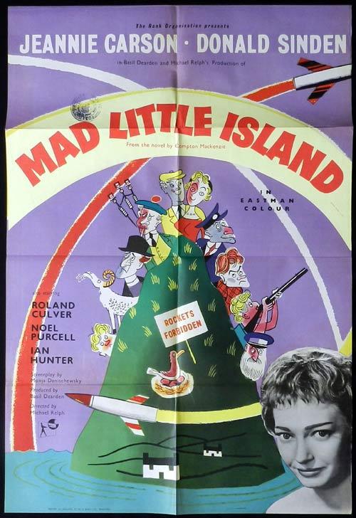 MAD LITTLE ISLAND aka ROCKETS GALORE British One Sheet Movie Poster Donald Sinden