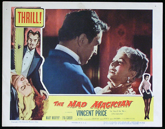 THE MAD MAGICIAN Lobby card 2 1954 Vincent Price
