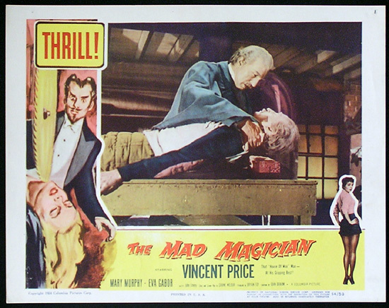 THE MAD MAGICIAN Lobby card 3 1954 Vincent Price