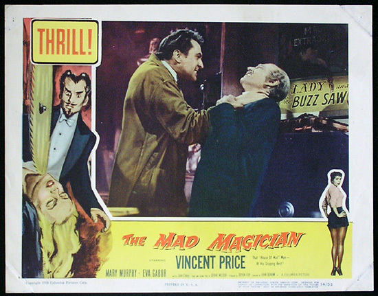 THE MAD MAGICIAN Lobby card 6 1954 Vincent Price