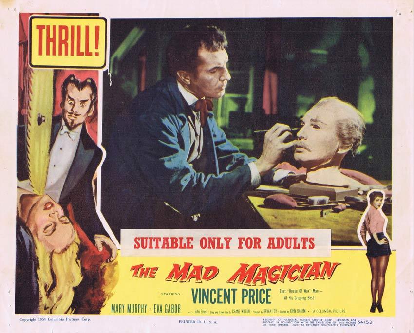 THE MAD MAGICIAN Lobby card 5 1954 Vincent Price