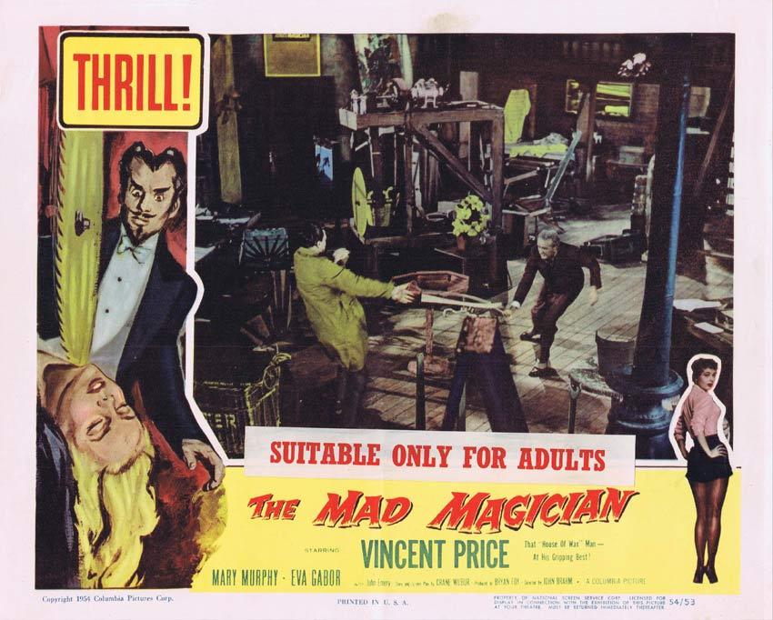 THE MAD MAGICIAN Lobby card 8 1954 Vincent Price