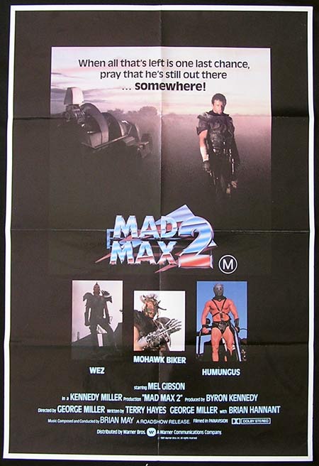 MAD MAX 2 ’81-Mel Gibson  RARE Original Australian 1sht poster