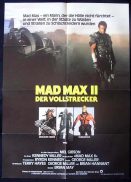 MAD MAX 2 '81 Mel Gibson GERMAN ONE SHEET Movie poster