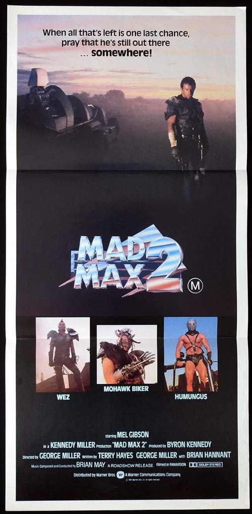 MAD MAX 2 Road Warrior Original Daybill Movie Poster Mel Gibson