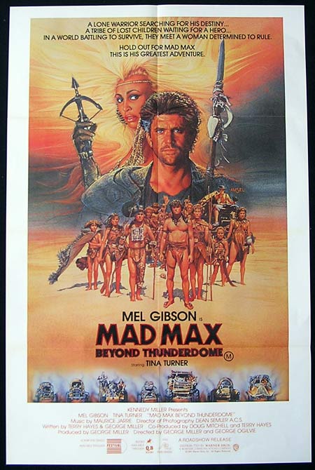 MAD MAX BEYOND THUNDERDOME Original One sheet Movie Poster Mel Gibson