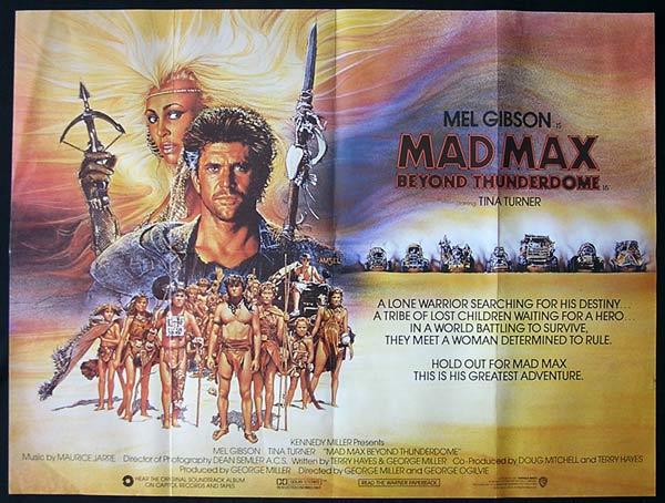 MAD MAX BEYOND THUNDERDOME ’86 Mel Gibson Yugoslav British Quad Movie Poster