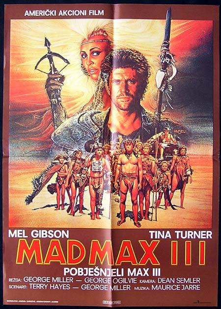 MAD MAX BEYOND THUNDERDOME ’86 Mel Gibson Yugoslav 1 sht Movie Poster