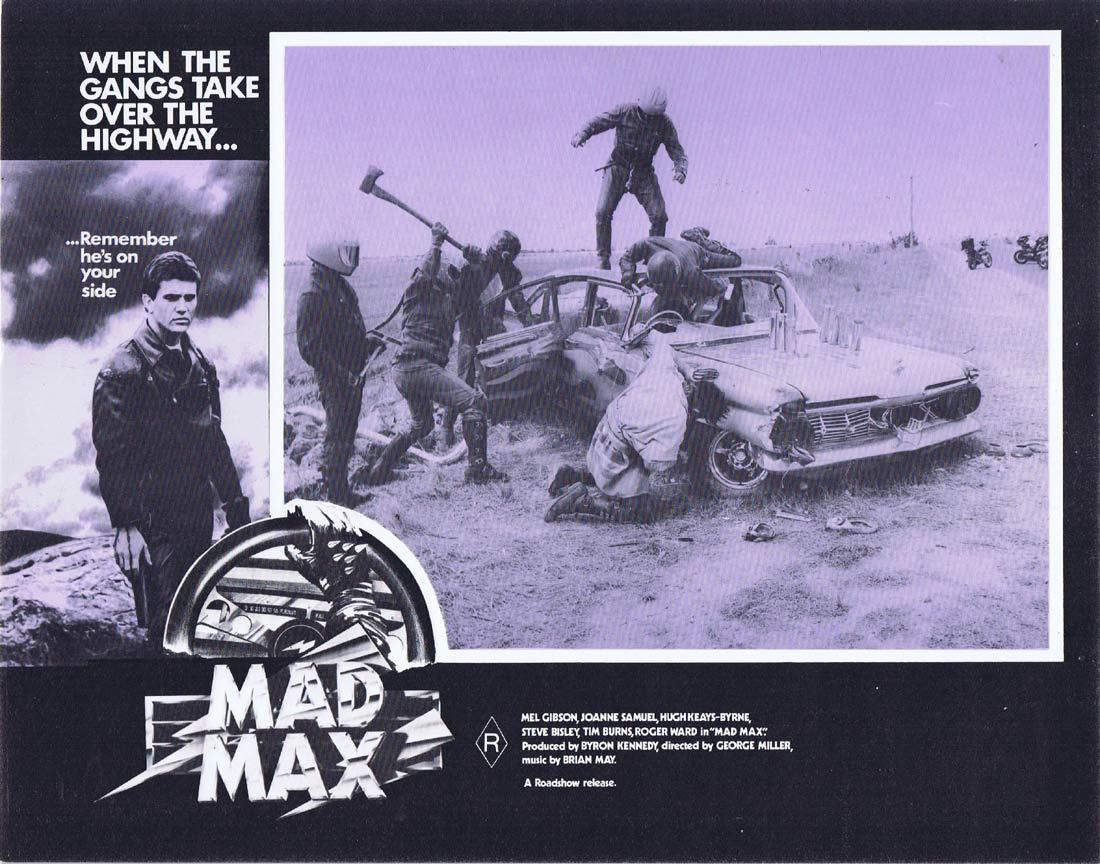 MAD MAX Original Australian Lobby Card Mel Gibson
