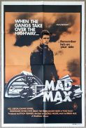 MAD MAX Original ORANGE One sheet Movie Poster Mel Gibson