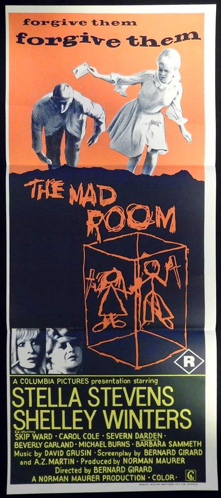 THE MAD ROOM Original Daybill Movie Poster Stella Stevens Shelley Winters