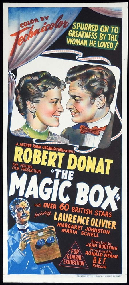 THE MAGIC BOX Original Daybill Movie Poster Robert Donat Renée Asherson