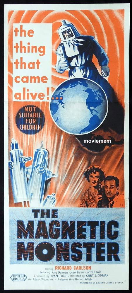 THE MAGNETIC MONSTER Original Daybill Movie Poster Richard Carlson SCI FI King Donovan