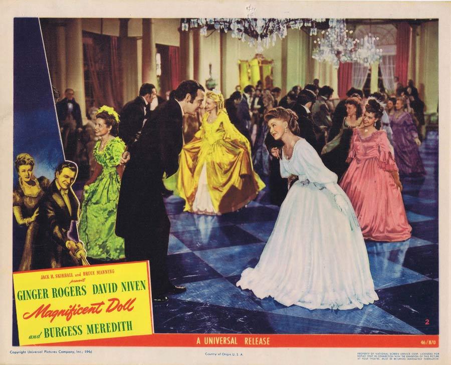 MAGNIFICENT DOLL Lobby Card 2 Ginger Rogers David Niven
