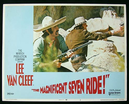 MAGNIFICENT SEVEN RIDE 1972 Lee Van Cleef Lobby Card 8 Spaghetti Western