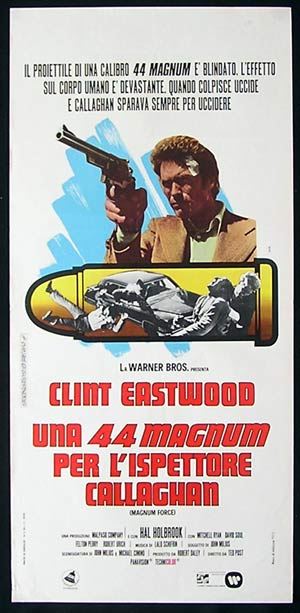 MAGNUM FORCE Original Italian Locandina Movie Poster Ferrini Art Dirty Harry